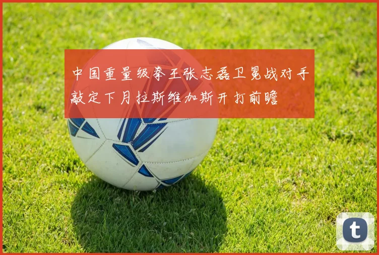中国重量级拳王张志磊卫冕战对手敲定下月拉斯维加斯开打前瞻